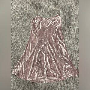 Light purple velvet spaghetti strap dress